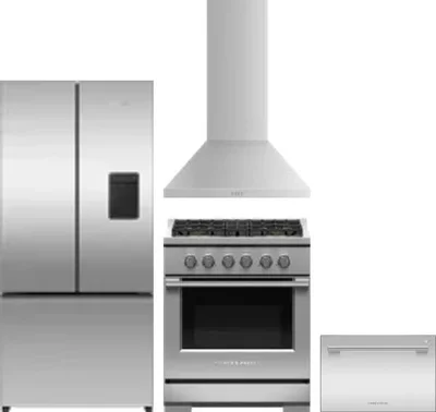4 Piece Package Includes Refrigerator, Range, Hood And Dishwasher